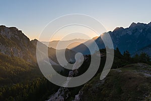 View on VrÅ¡iÄ in Julian Alps